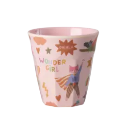 Rice Medium Kids Cup - Pink - Hero Print