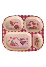 Rice Kids 4 Room Plate - Pink - Hero Print