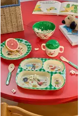 Rice Kids 4 Room Plate - Green - Hero Print