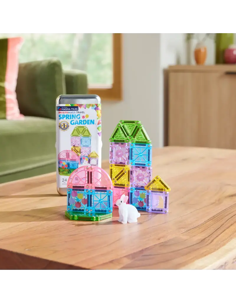 MAGNA-TILES Micro MAGS Travel Set - 24 pieces - Spring Garden