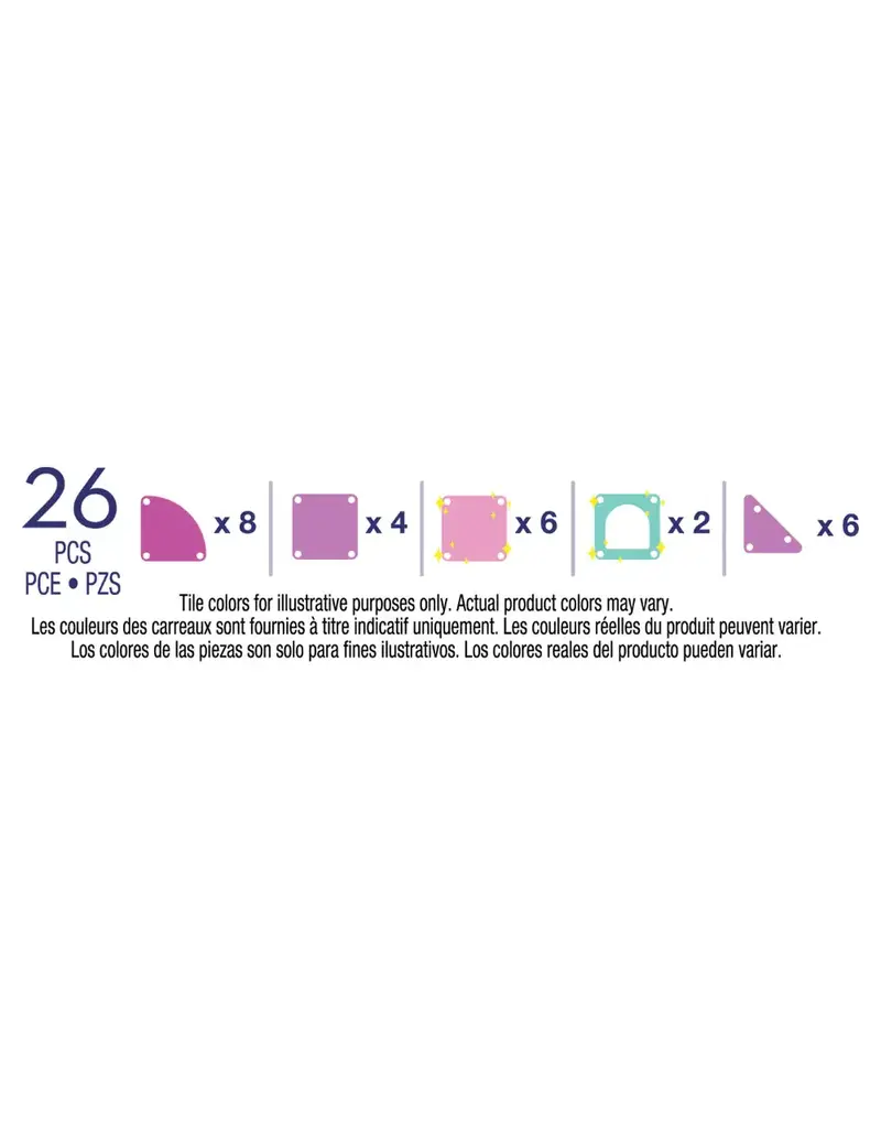 MAGNA-TILES Micro MAGS Travel Set  pieces - Heart to Heart