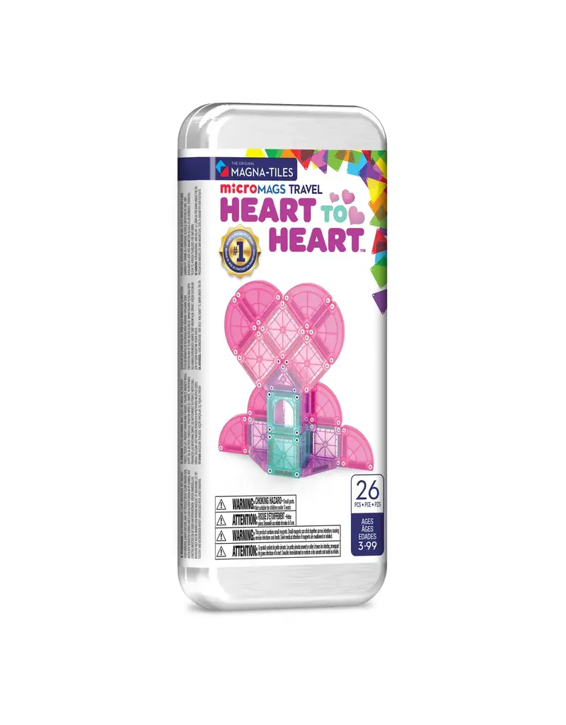 MAGNA-TILES Micro MAGS Travel Set  pieces - Heart to Heart