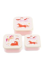 Rex London Snackboxen (set van 3) - eenhoorn
