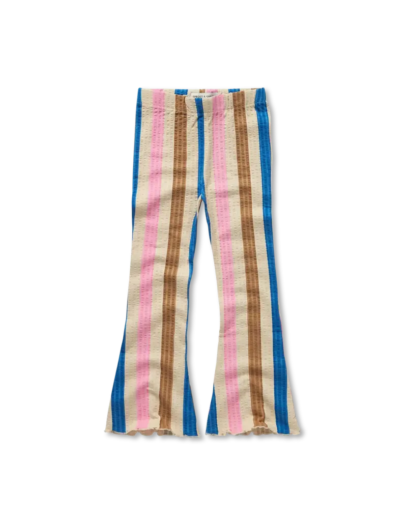 Sproet & Sprout Flared legging stripes Sesame