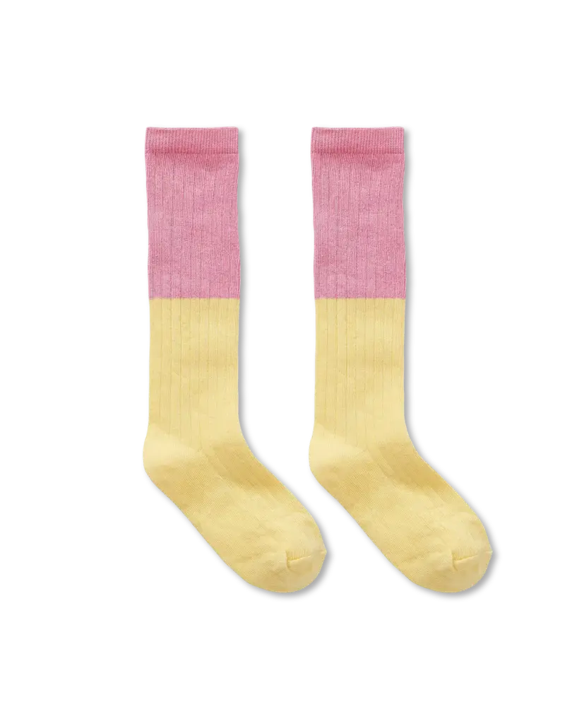 Sproet & Sprout Socks colourblock yellow Pastel Yellow