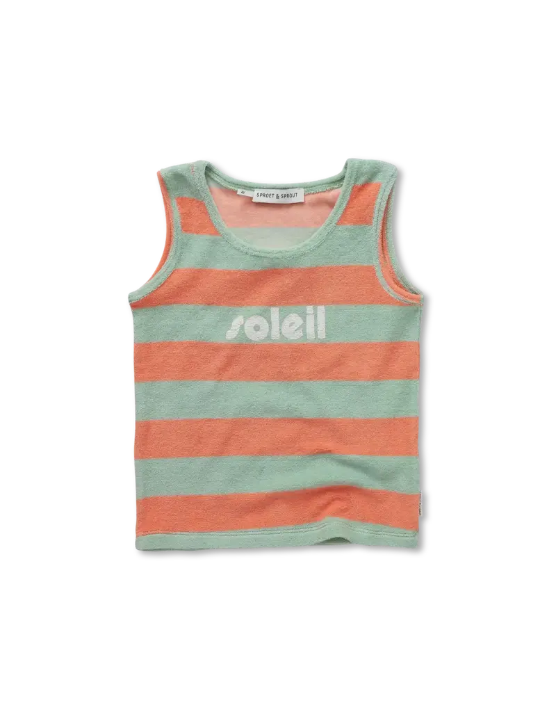 Sproet & Sprout Tanktop boys stripes Silt Green
