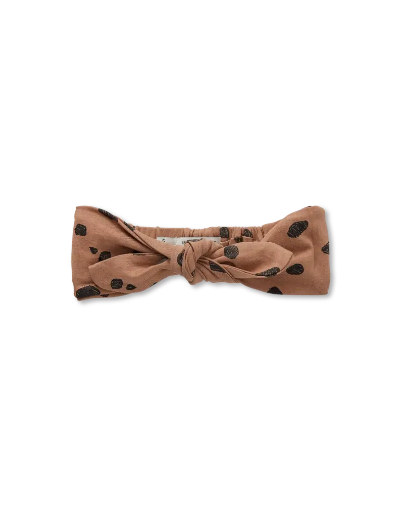 Sproet & Sprout Headband bow animal print Camel