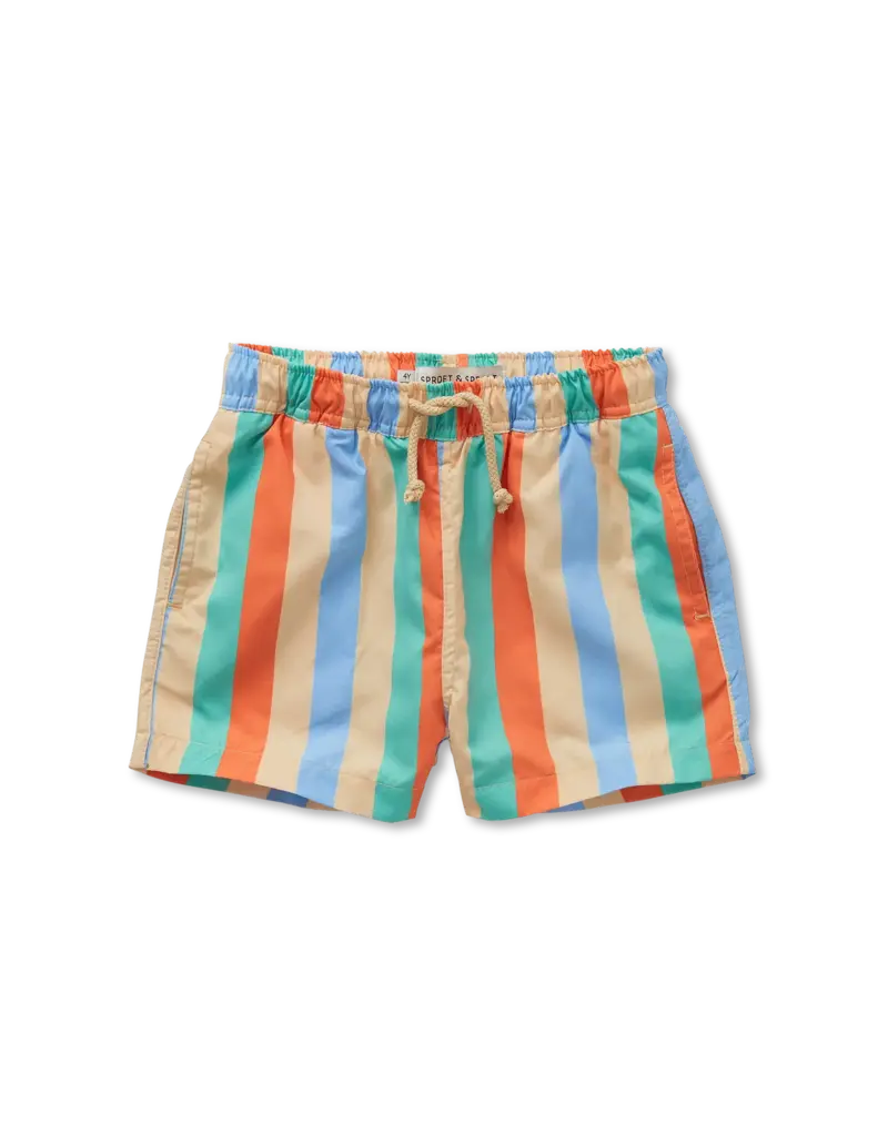 Sproet & Sprout Swim shorts multi stripes Sand
