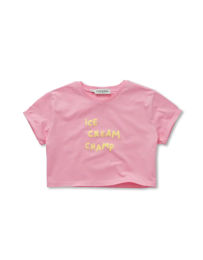 Sproet & Sprout Boxy T-shirt ice cream Podium Pink