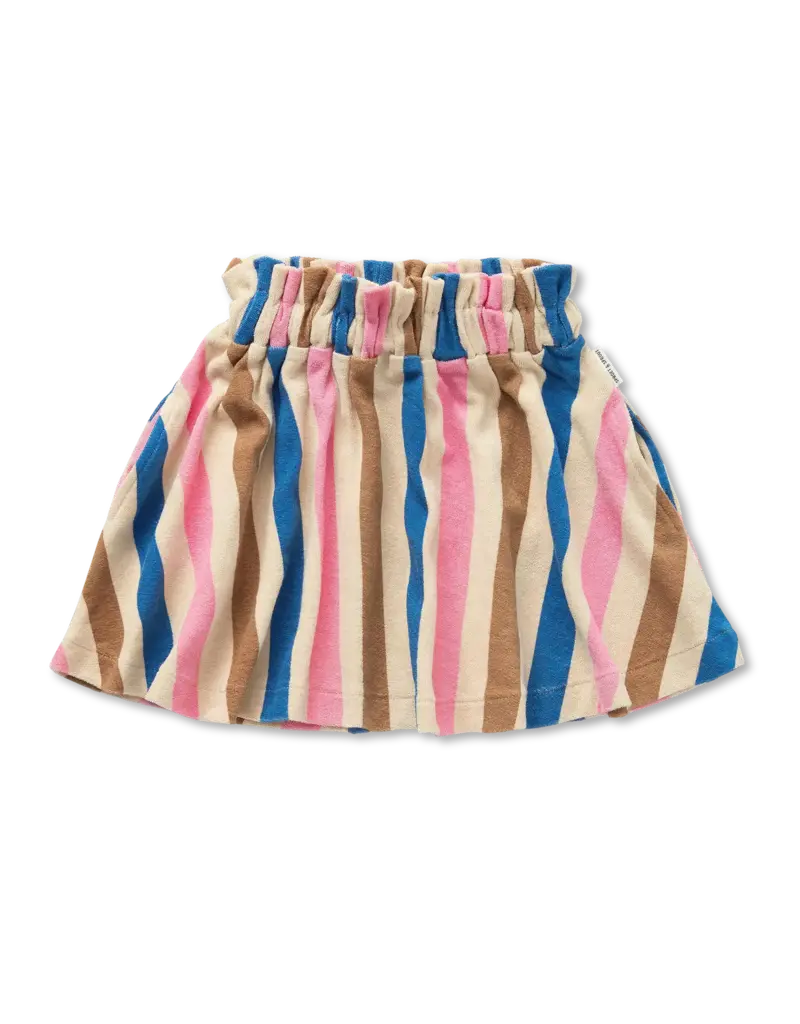 Sproet & Sprout Paperbag skirt stripes Sesame