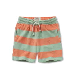 Sproet & Sprout Terry shorts block stripes Silt Green