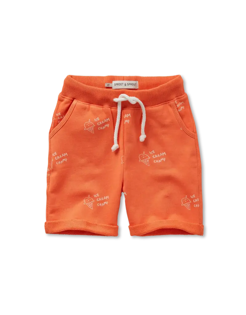 Sproet & Sprout Sweat shorts ice cream print Orange Sprint