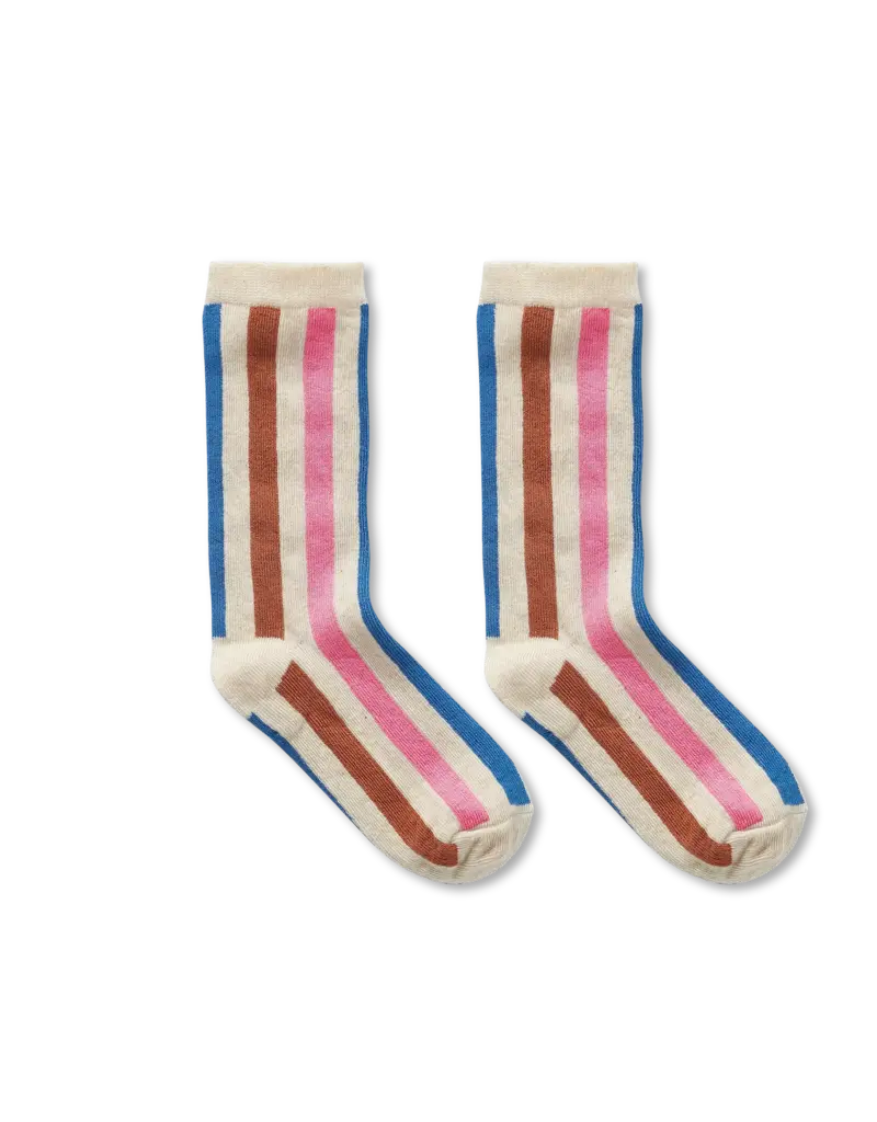 Sproet & Sprout Socks mult stripe pink
