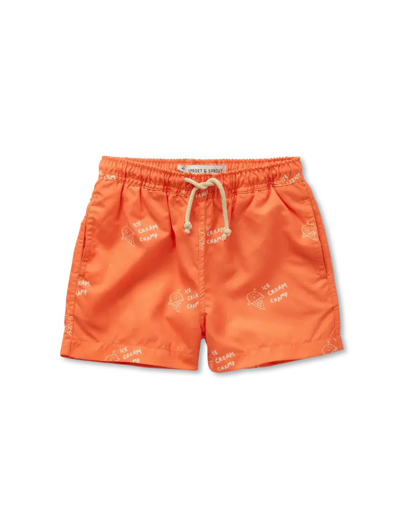 Sproet & Sprout Swim shorts ice cream print  Orange Sprint