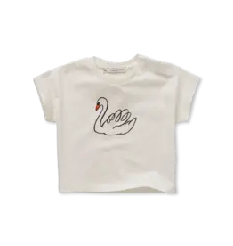 Sproet & Sprout Baby T-shirt swan Off White