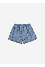 Bobo Choses Pickles The Dog all over Denim Short Kids