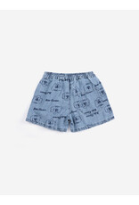 Bobo Choses Pickles The Dog all over Denim Short Kids