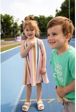 Sproet & Sprout Loose dress striped Sesame