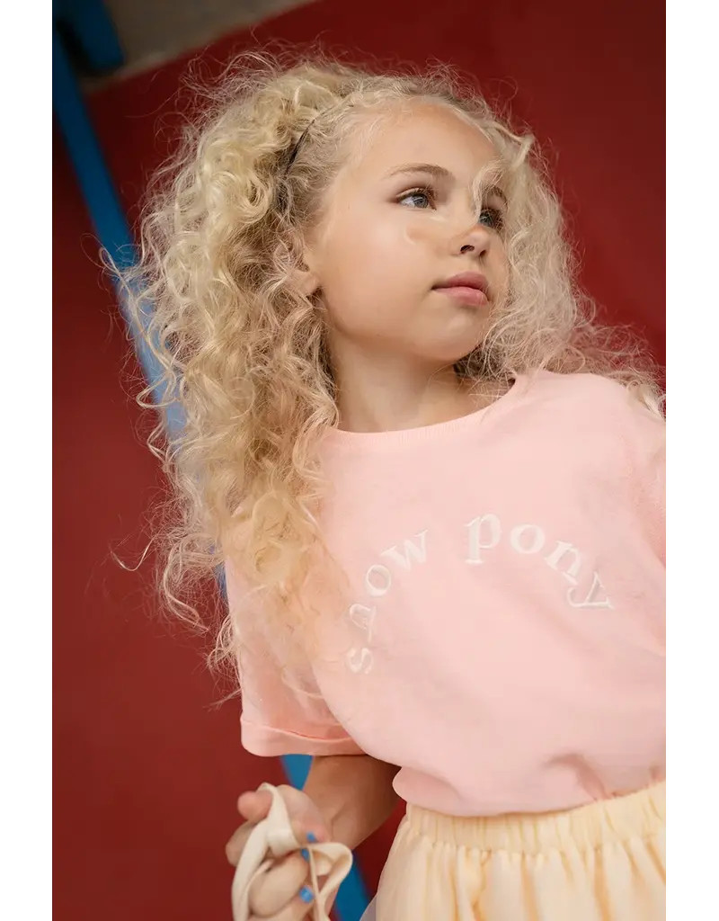 Sproet & Sprout Terry T-shirt show pony Blush Pink