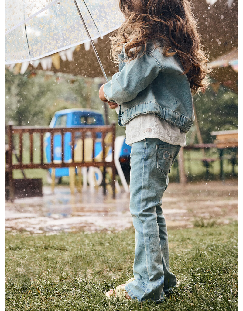 Daily Seven Denim Flared Fit Bow