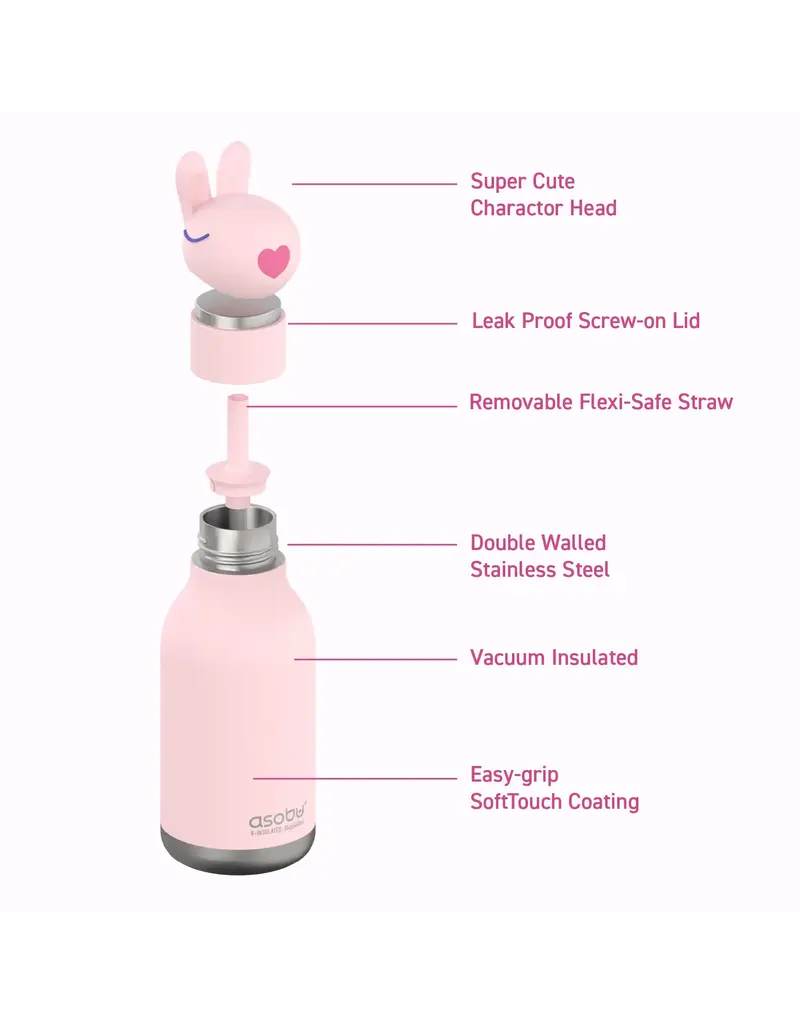 Asobu Bestie Animal Bottle Bunny