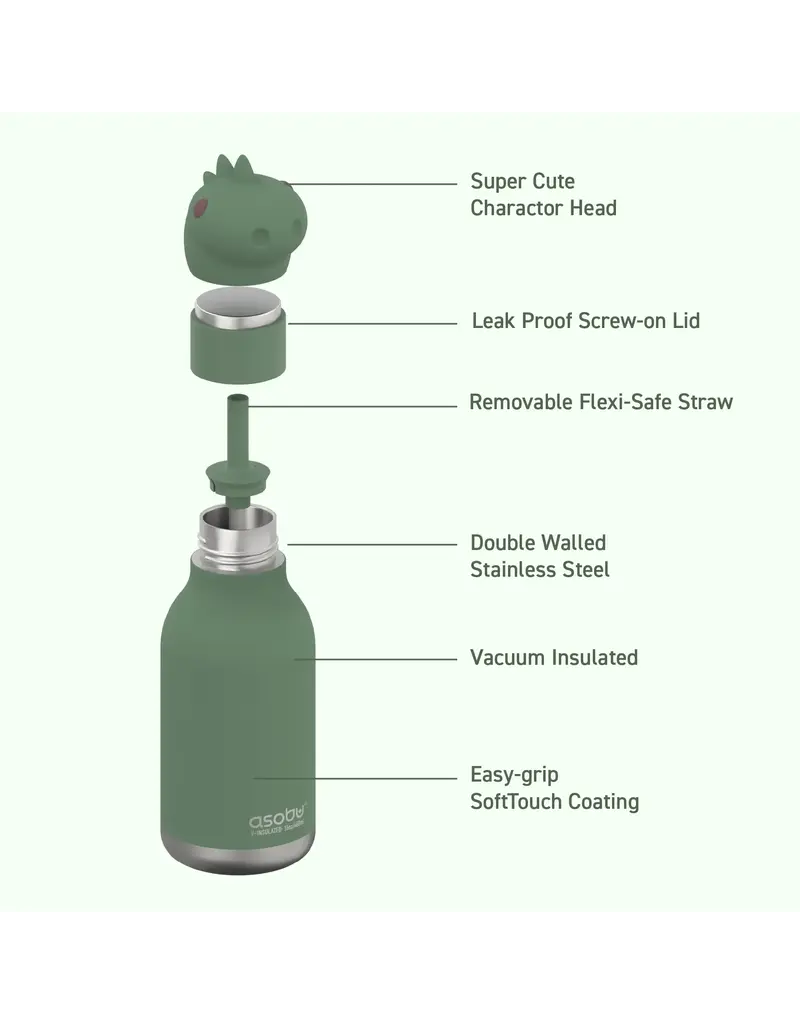 Asobu Bestie Animal Bottle Dinosaur