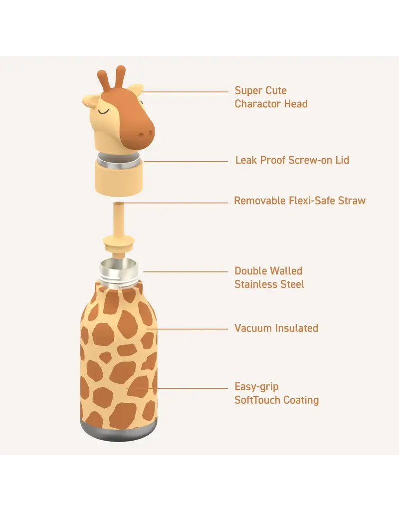 Asobu Bestie Animal Bottle Giraffe