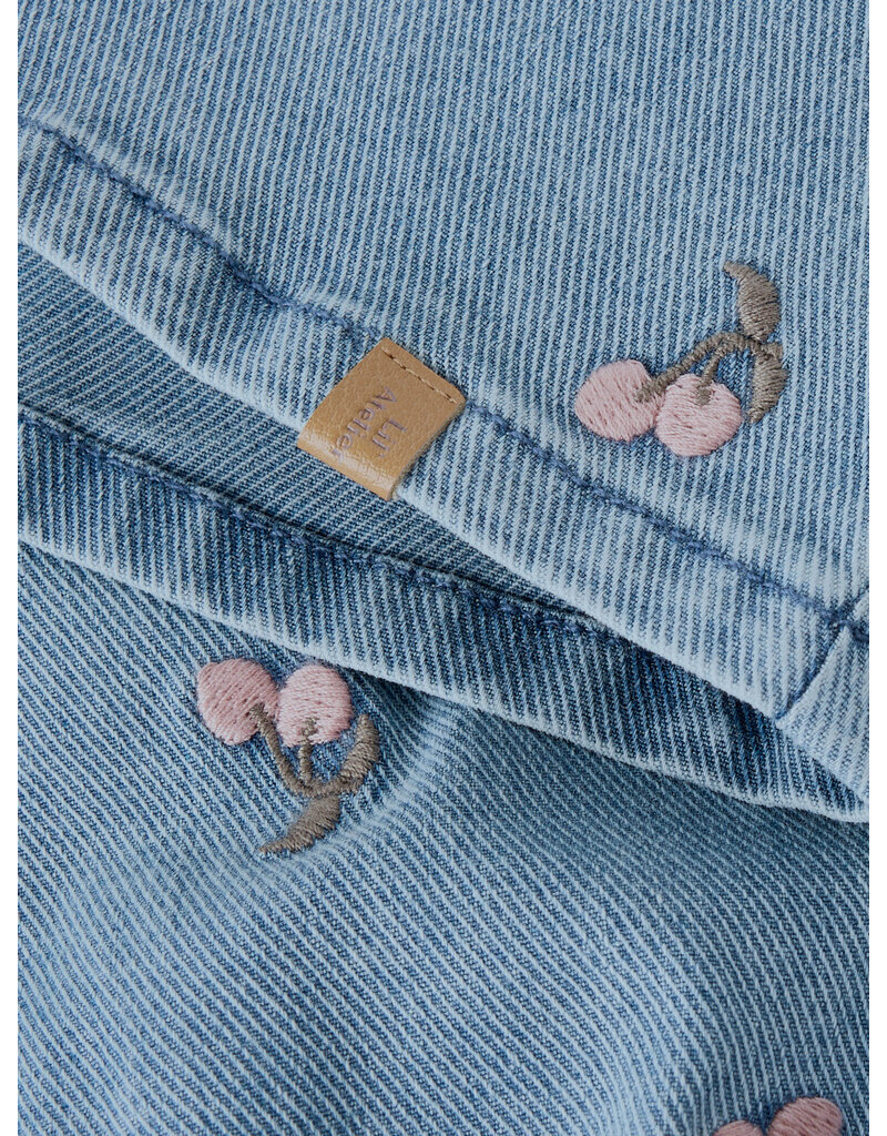 Lil' Atelier Deva Loose Denim Skirt Medium Blue Cherry