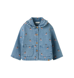 Lil' Atelier Deva Loose Denim Jacket Medium Blue Cherry