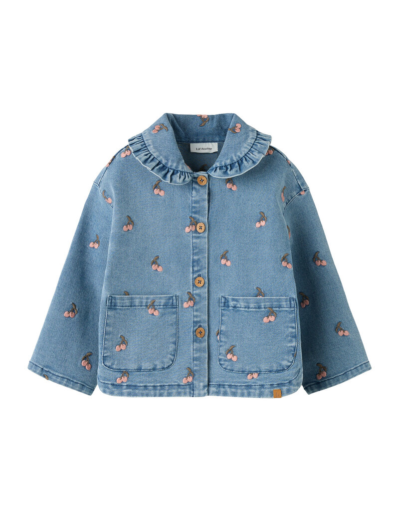 Lil' Atelier Deva Loose Denim Jacket Medium Blue Cherry