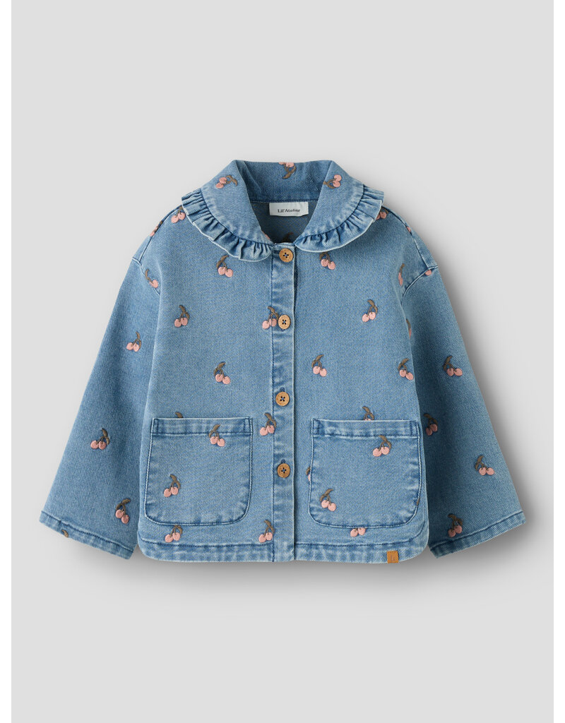 Lil' Atelier Deva Loose Denim Jacket Medium Blue Cherry
