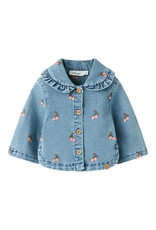 Lil' Atelier Deva Loose Denim Jacket Baby Medium Blue Cherry