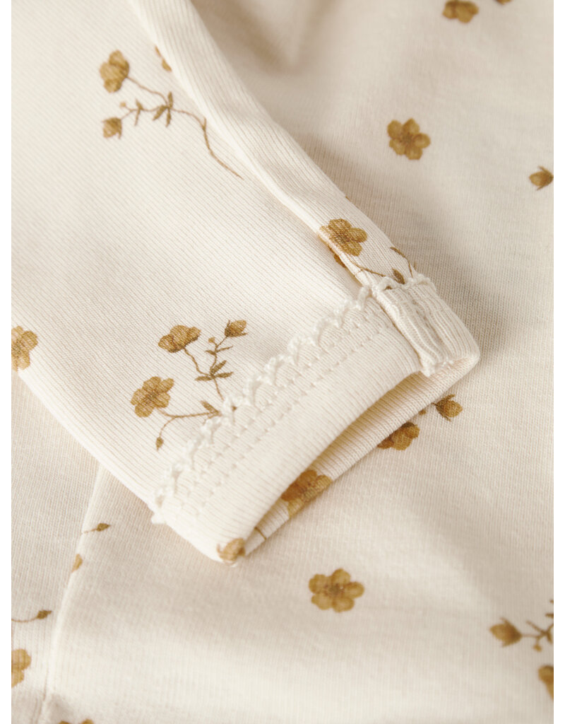 Lil' Atelier Layo Sin Slim Leggings Coconut Milk Flower Yellow