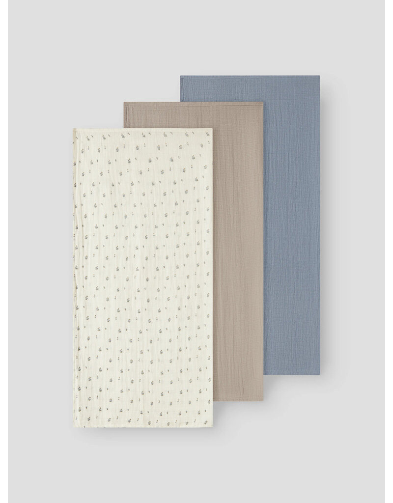 Lil' Atelier Isleys 3 Pack Nappies Coconut Milk / Oxford Tan