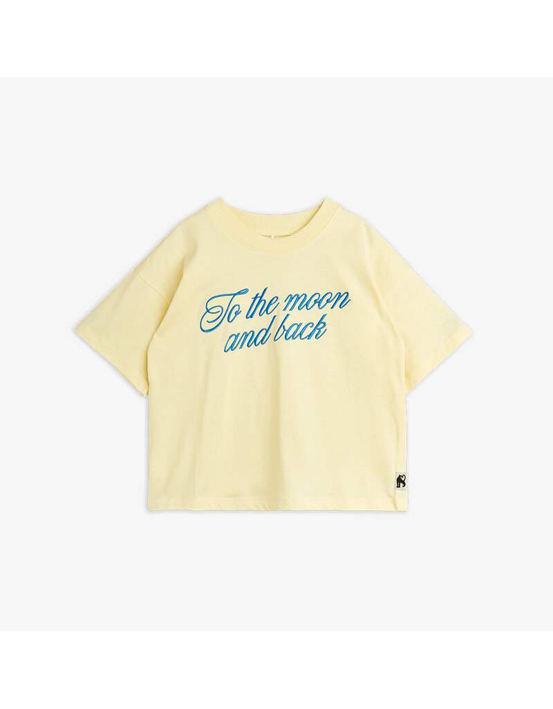 Mini Rodini To the moon emb ss tee Yellow