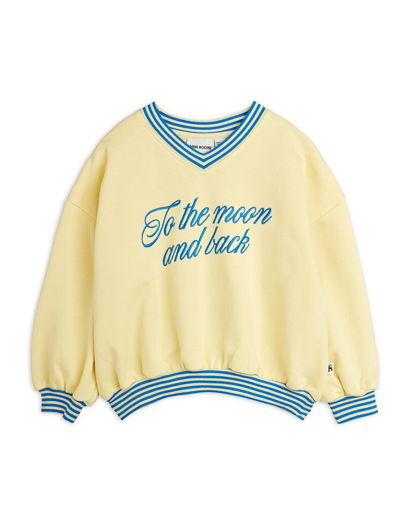 Mini Rodini To the moon emb sweatshirt Yellow
