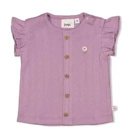 Feetje Top pointelle rib  Violet- Flower Ranch