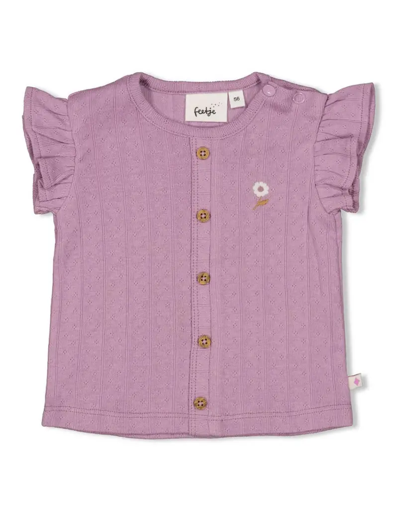 Feetje Top pointelle rib  Violet- Flower Ranch