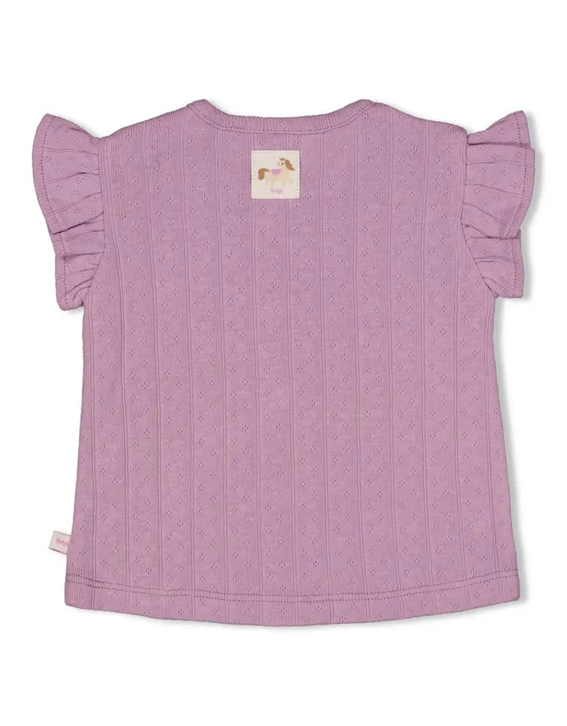 Feetje Top pointelle rib  Violet- Flower Ranch