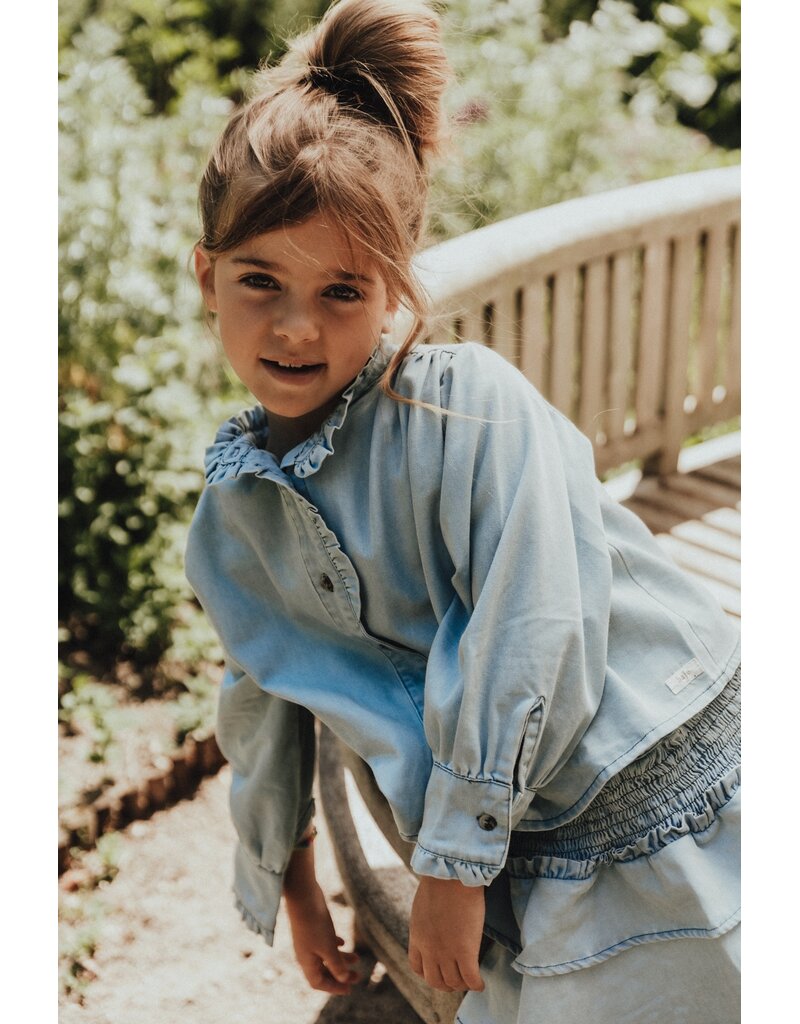 Baje Studio Lala Blouse Blue Denim Light