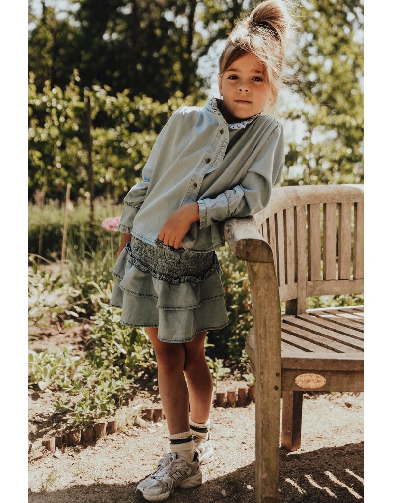 Baje Studio Lala Blouse Blue Denim Light