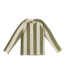 Salted Stories Wide Stripe Swim Longsleeve Iguana