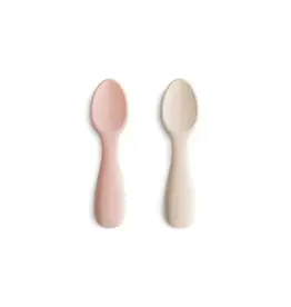 Mushie Starter Baby Spoon Blush/Shifting Sand