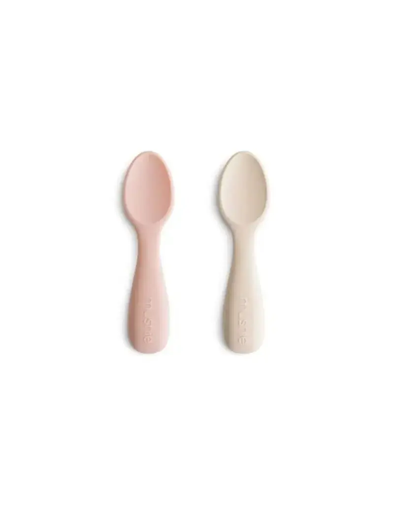Mushie Starter Baby Spoon Blush/Shifting Sand