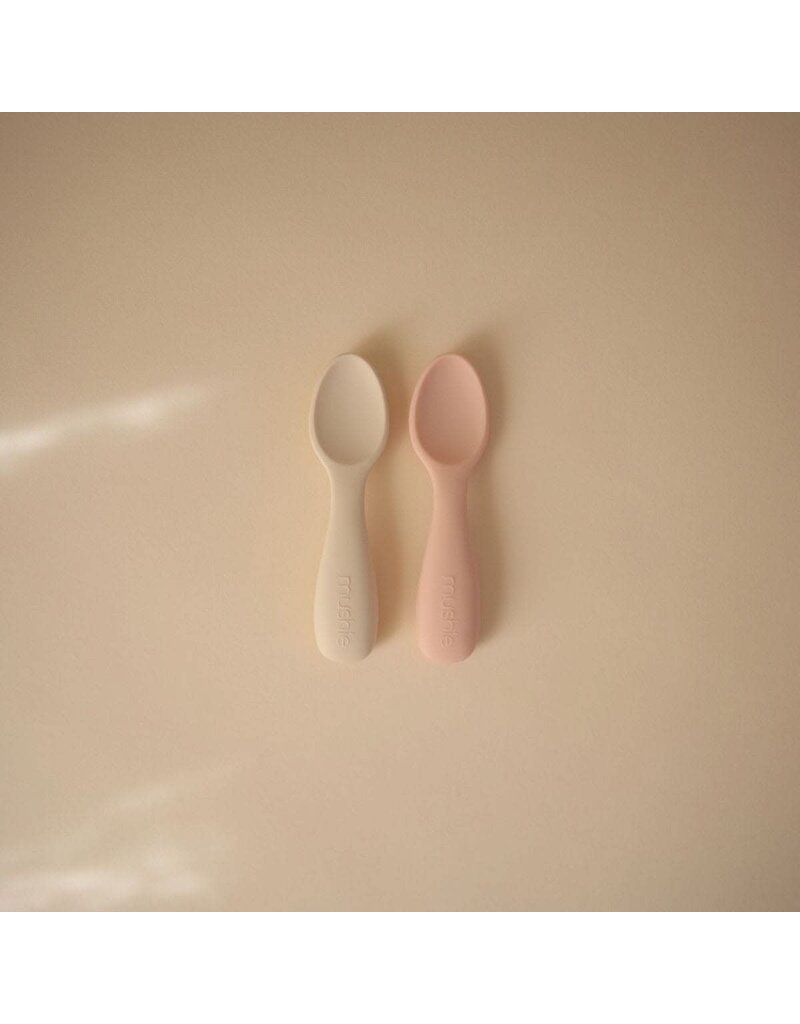 Mushie Starter Baby Spoon Blush/Shifting Sand
