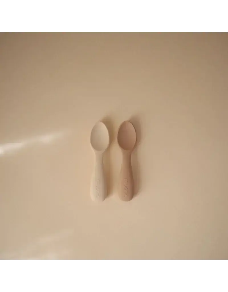 Mushie Starter Baby Spoon Natural/Shifting Sand