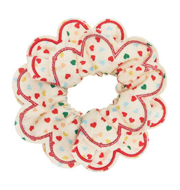 Mimi & Lula Heart Print Scalloped Scrunchie