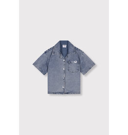 Alix the Label Kids Woven Short Sleeve Denim Blouse
