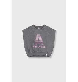 Alix the Label Kids Knitted Sleeveless Sweat Charcoal Grey