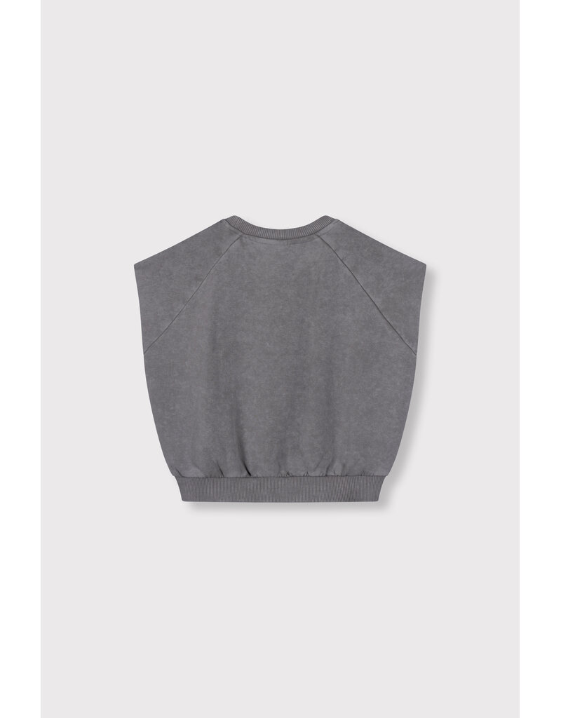 Alix the Label Kids Knitted Sleeveless Sweat Charcoal Grey